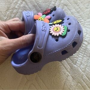 CROCS Kids Lavender Clogs with Fun Charms